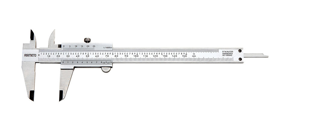 Asimeto 0-12 Inch (0-300mm) Vernier Caliper - Plain - 0.04mm