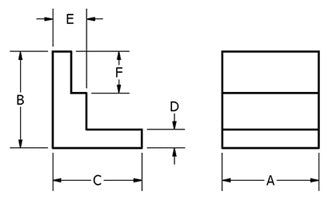 AP-DWG Suburban Tool Precision Ground Steel Angle Plate Drawing AP-445-METRIC