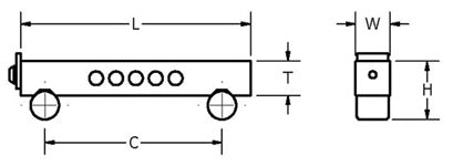 SB-DWG Suburban Tool Sine Bar Drawing SB-111-METRIC